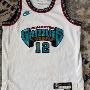 Nike Vancouver Grizzlies White and Teal Jersey